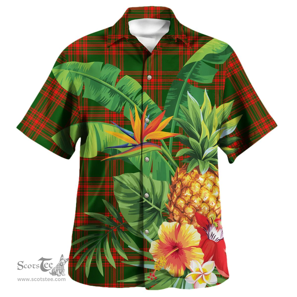 Scottish Menzies Green Modern Clan Tartan Hawaiian Shirt - New Style Scottish Plaid Tartan Plaid