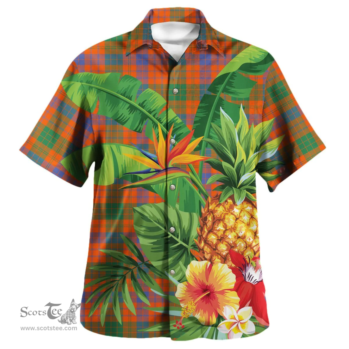 Scottish Ross Ancient Clan Tartan Hawaiian Shirt - New Style Scottish Plaid Tartan Plaid