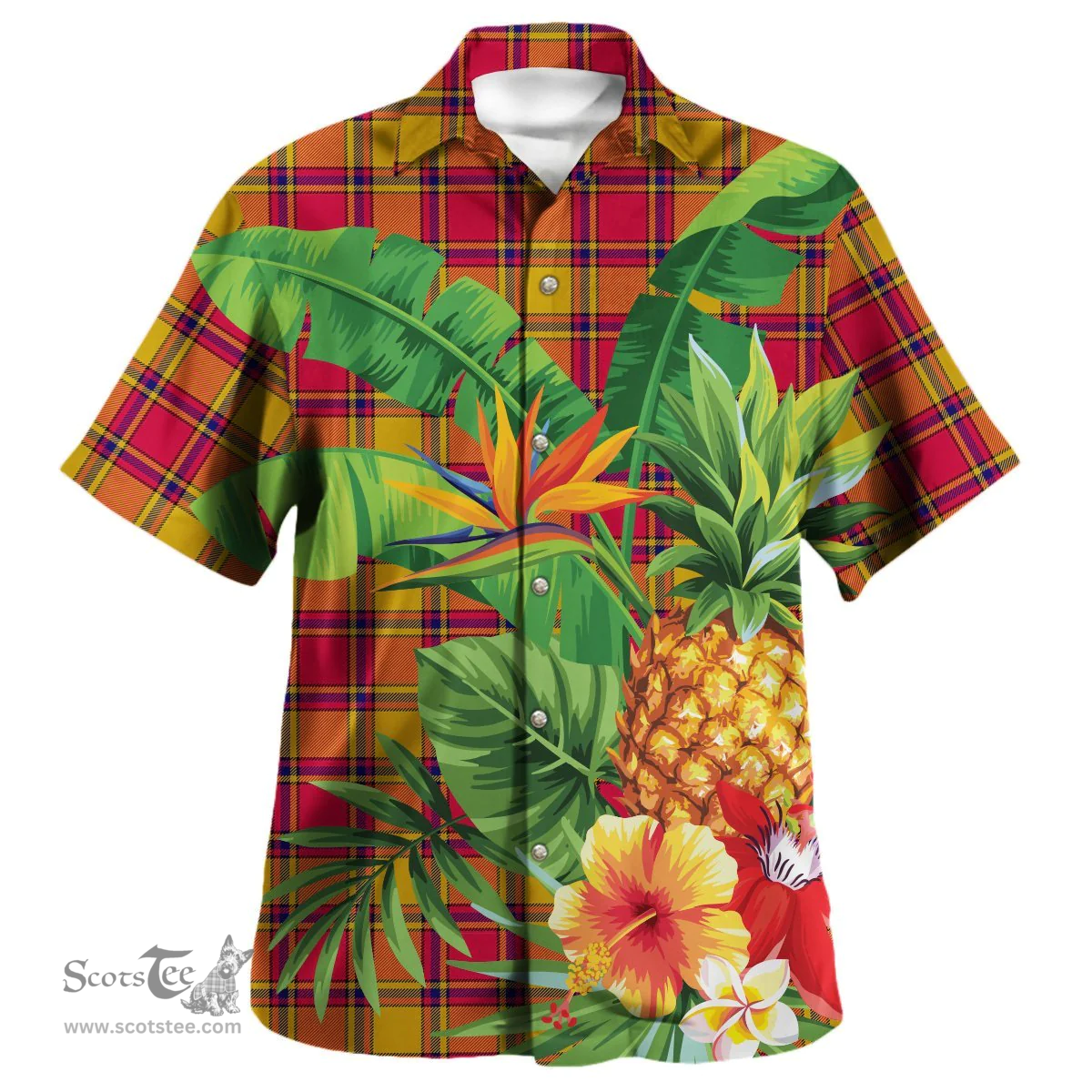 Scottish Scrymgeour Clan Tartan Hawaiian Shirt - New Style Scottish Plaid Tartan Plaid