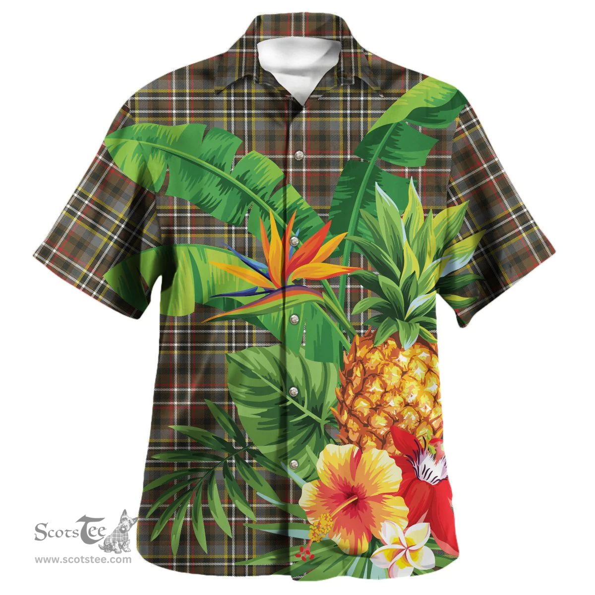 Scottish SCOTT GREEN WEATHERED Clan Tartan Hawaiian Shirt - New Style Scottish Plaid Tartan Plaid