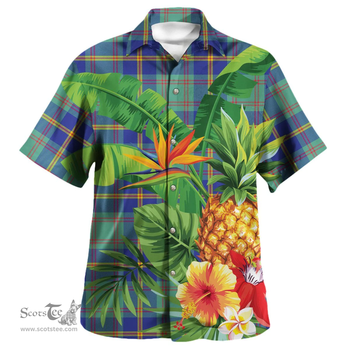 Scottish US Marine Clan Tartan Hawaiian Shirt - New Style Scottish Plaid Tartan Plaid