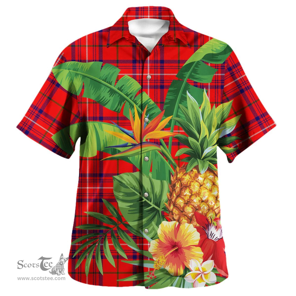 Scottish Rose Modern Clan Tartan Hawaiian Shirt - New Style Scottish Plaid Tartan Plaid