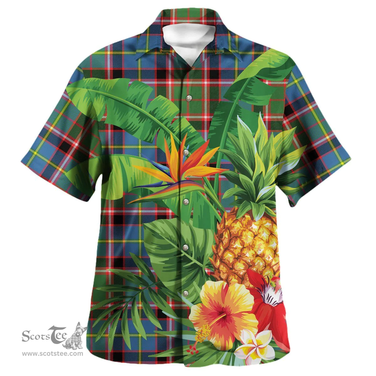 Scottish Stirling & Bannockburn District Clan Tartan Hawaiian Shirt - New Style Scottish Plaid Tartan Plaid