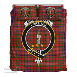 Scottish MacAlister Modern Clan Tartan Bedding Set - Crest Classic Scottish Plaid Tartan Plaid