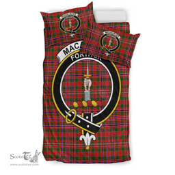 Scottish MacAlister Modern Clan Tartan Bedding Set - Crest Classic Scottish Plaid Tartan Plaid