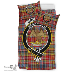Scottish Drummond of Strathallan Clan Tartan Bedding Set - Crest Classic Scottish Plaid Tartan Plaid