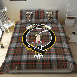 Scottish MacRae Hunting Weathered Clan Tartan Bedding Set - Crest Classic Scottish Plaid Tartan Plaid