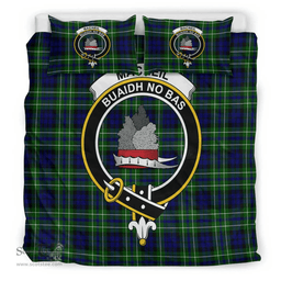 Scottish MacNeil of Colonsay Modern Clan Tartan Bedding Set - Crest Classic Scottish Plaid Tartan Plaid