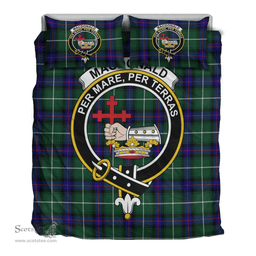 Scottish MacDonald of the Isles Hunting Modern Clan Tartan Bedding Set - Crest Classic Scottish Plaid Tartan Plaid