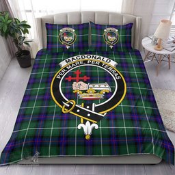 Scottish MacDonald of the Isles Hunting Modern Clan Tartan Bedding Set - Crest Classic Scottish Plaid Tartan Plaid