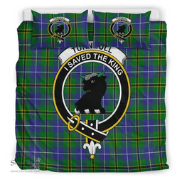 Scottish Turnbull Hunting Clan Tartan Bedding Set - Crest Classic Scottish Plaid Tartan Plaid