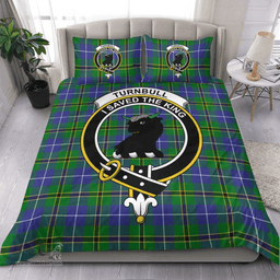 Scottish Turnbull Hunting Clan Tartan Bedding Set - Crest Classic Scottish Plaid Tartan Plaid