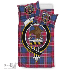 Scottish Graham of Menteith Red Clan Tartan Bedding Set - Crest Classic Scottish Plaid Tartan Plaid