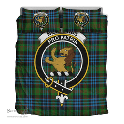 Scottish Newlands of Lauriston Clan Tartan Bedding Set - Crest Classic Scottish Plaid Tartan Plaid
