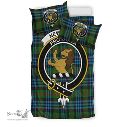 Scottish Newlands of Lauriston Clan Tartan Bedding Set - Crest Classic Scottish Plaid Tartan Plaid