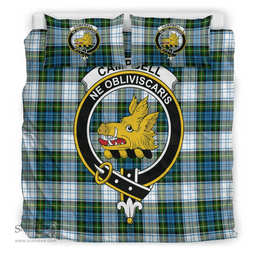 Scottish Campbell Dress Ancient Clan Tartan Bedding Set - Crest Classic Scottish Plaid Tartan Plaid