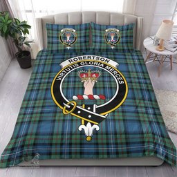Scottish Robertson Hunting Ancient Clan Tartan Bedding Set - Crest Classic Scottish Plaid Tartan Plaid