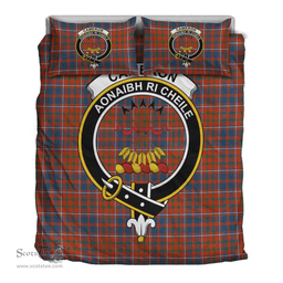 Scottish Cameron of Lochiel Ancient Clan Tartan Bedding Set - Crest Classic Scottish Plaid Tartan Plaid