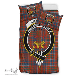 Scottish Cameron of Lochiel Ancient Clan Tartan Bedding Set - Crest Classic Scottish Plaid Tartan Plaid