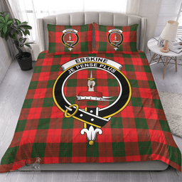 Scottish Erskine Modern Clan Tartan Bedding Set - Crest Classic Scottish Plaid Tartan Plaid