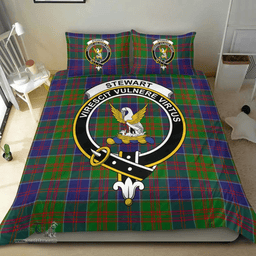 Scottish Stewart of Appin Hunting Modern Clan Tartan Bedding Set - Crest Classic Scottish Plaid Tartan Plaid