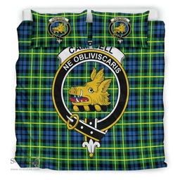 Scottish Campbell of Breadalbane Ancient Clan Tartan Bedding Set - Crest Classic Scottish Plaid Tartan Plaid
