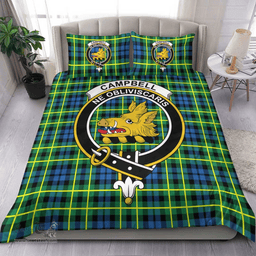 Scottish Campbell of Breadalbane Ancient Clan Tartan Bedding Set - Crest Classic Scottish Plaid Tartan Plaid