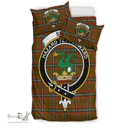 Scottish Seton Hunting Modern Clan Tartan Bedding Set - Crest Classic Scottish Plaid Tartan Plaid