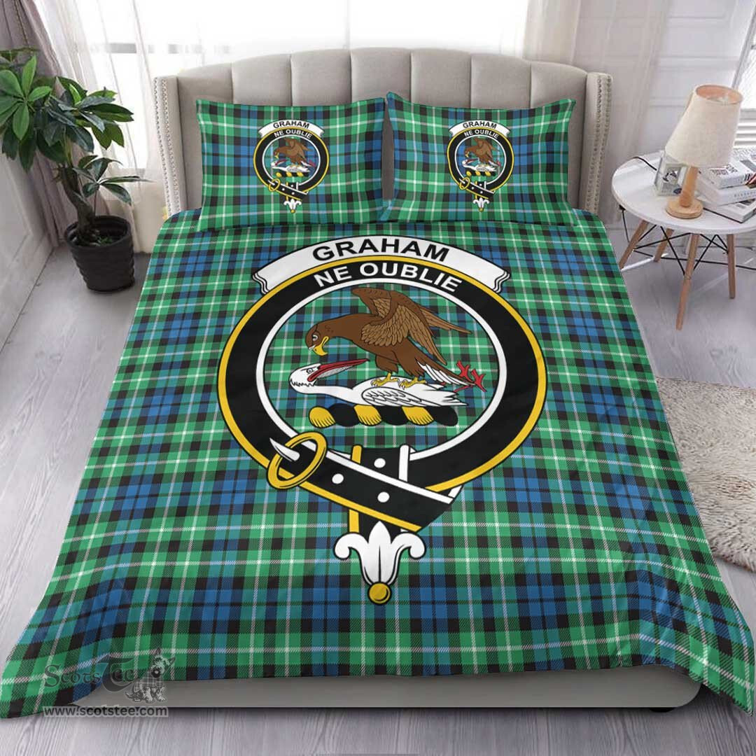 Scottish Graham of Montrose Ancient Clan Tartan Bedding Set - Crest Classic Scottish Plaid Tartan Plaid