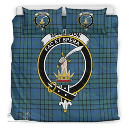 Scottish Matheson Hunting Ancient Clan Tartan Bedding Set - Crest Classic Scottish Plaid Tartan Plaid
