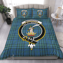 Scottish Matheson Hunting Ancient Clan Tartan Bedding Set - Crest Classic Scottish Plaid Tartan Plaid