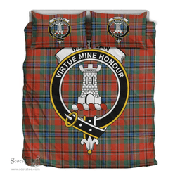 Scottish MacLean of Duart Ancient Clan Tartan Bedding Set - Crest Classic Scottish Plaid Tartan Plaid