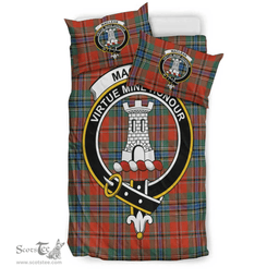 Scottish MacLean of Duart Ancient Clan Tartan Bedding Set - Crest Classic Scottish Plaid Tartan Plaid