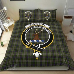 Scottish Davidson Tulloch Dress Clan Tartan Bedding Set - Crest Classic Scottish Plaid Tartan Plaid