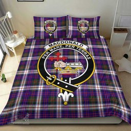 Scottish MacDonald Dress Modern Clan Tartan Bedding Set - Crest Classic Scottish Plaid Tartan Plaid