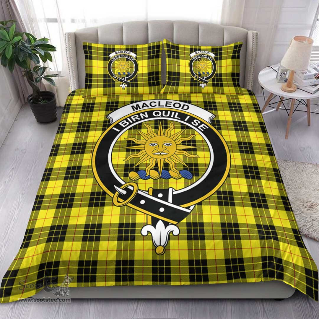 Scottish MacLeod of Lewis Modern Clan Tartan Bedding Set - Crest Classic Scottish Plaid Tartan Plaid