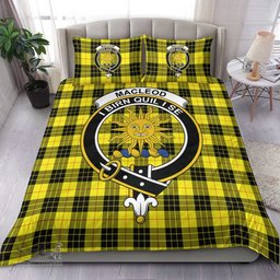 Scottish MacLeod of Lewis Modern Clan Tartan Bedding Set - Crest Classic Scottish Plaid Tartan Plaid