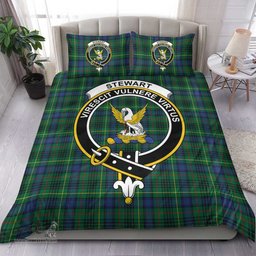Scottish Stewart Hunting Modern Clan Tartan Bedding Set - Crest Classic Scottish Plaid Tartan Plaid