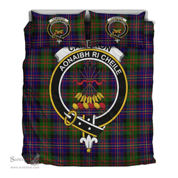 Scottish Cameron of Erracht Modern Clan Tartan Bedding Set - Crest Classic Scottish Plaid Tartan Plaid