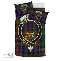 Scottish Cameron of Erracht Modern Clan Tartan Bedding Set - Crest Classic Scottish Plaid Tartan Plaid