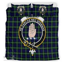 Scottish Lamont Modern Clan Tartan Bedding Set - Crest Classic Scottish Plaid Tartan Plaid