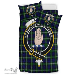 Scottish Lamont Modern Clan Tartan Bedding Set - Crest Classic Scottish Plaid Tartan Plaid