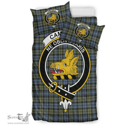 Scottish Campbell Faded Clan Tartan Bedding Set - Crest Classic Scottish Plaid Tartan Plaid