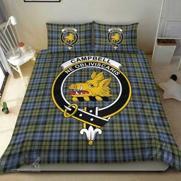 Scottish Campbell Faded Clan Tartan Bedding Set - Crest Classic Scottish Plaid Tartan Plaid