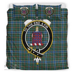 Scottish Ogilvie Hunting Modern Clan Tartan Bedding Set - Crest Classic Scottish Plaid Tartan Plaid