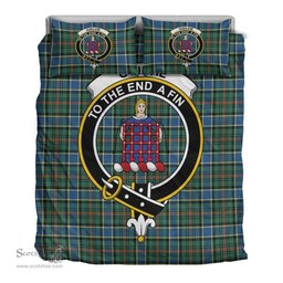 Scottish Ogilvie Hunting Modern Clan Tartan Bedding Set - Crest Classic Scottish Plaid Tartan Plaid