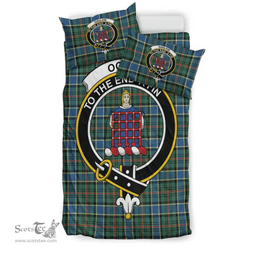 Scottish Ogilvie Hunting Modern Clan Tartan Bedding Set - Crest Classic Scottish Plaid Tartan Plaid