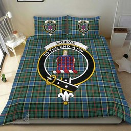 Scottish Ogilvie Hunting Modern Clan Tartan Bedding Set - Crest Classic Scottish Plaid Tartan Plaid