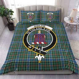Scottish Ogilvie Hunting Modern Clan Tartan Bedding Set - Crest Classic Scottish Plaid Tartan Plaid