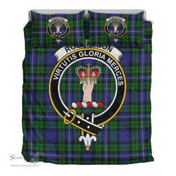 Scottish Robertson Hunting Modern Clan Tartan Bedding Set - Crest Classic Scottish Plaid Tartan Plaid